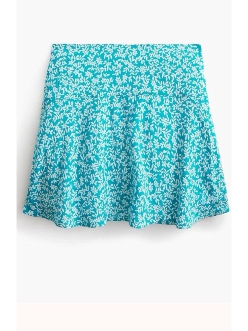 Crewcuts girls teal ditzy floral skort size 14 cottagecore